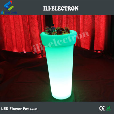 مصباح Highboy LED وعاء زهور اصطناعي مع 16 لون متغير مع التحكم عن بعد