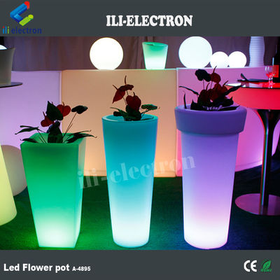 مصباح Highboy LED وعاء زهور اصطناعي مع 16 لون متغير مع التحكم عن بعد