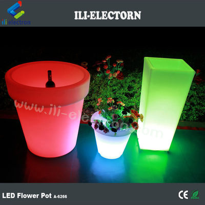 إضاءة ملونة LED زرع زهور بلاستيكي لتزيين الحديقة