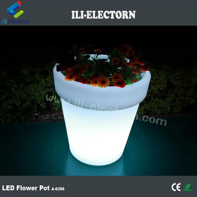 إضاءة ملونة LED زرع زهور بلاستيكي لتزيين الحديقة