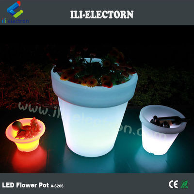 إضاءة ملونة LED زرع زهور بلاستيكي لتزيين الحديقة