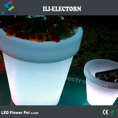 إضاءة ملونة LED زرع زهور بلاستيكي لتزيين الحديقة