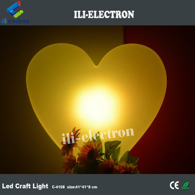مصابيح حمام بلاستيكية مضيئة ، مصابيح قلب LED متغيرة الألوان قابلة لإعادة الشحن