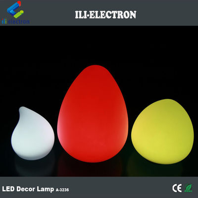 مصابيح بلاستيكية في الخارج على شكل بيضة LED 4400mah مع نمط قطرة الماء