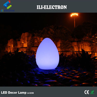 مصابيح بلاستيكية في الخارج على شكل بيضة LED 4400mah مع نمط قطرة الماء