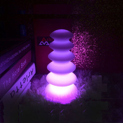 16 لون تغيير مصابيح المائدة بلاستيكية