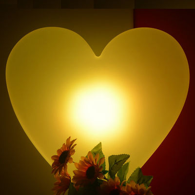 16 لون متغير مصابيح القلب المضيئة