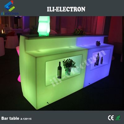 بلاستيكي متعدد الألوان المضيئة المنزل الحديثة ميني بار طاولة التصميم للبيع
