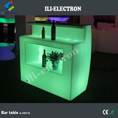بلاستيكي متعدد الألوان المضيئة المنزل الحديثة ميني بار طاولة التصميم للبيع