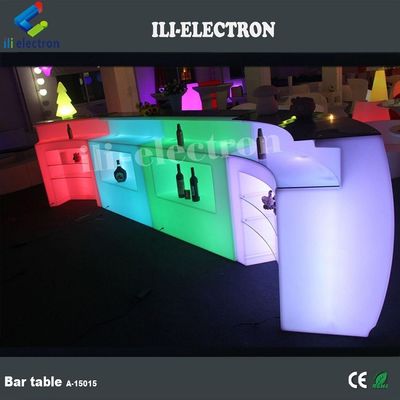 بلاستيكي متعدد الألوان المضيئة المنزل الحديثة ميني بار طاولة التصميم للبيع