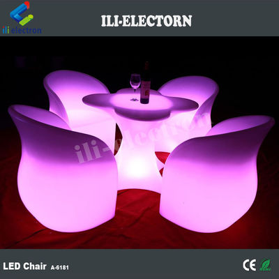 أجهزة الأثاث الضوئية LED مجموعة طاولة شراب الزهور