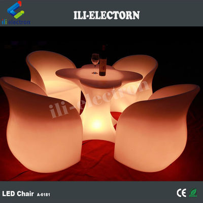 أجهزة الأثاث الضوئية LED مجموعة طاولة شراب الزهور