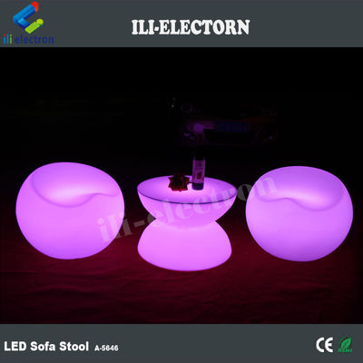 حانة الحديقة بلاستيكي LED Light Up أثاث طاولة الكراسي المقاومة للماء
