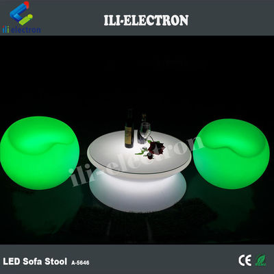 كرسيه منتظمة تغير اللون الكرسي البلاستيكي أثاث صالة LED الضوء حتى الأريكة