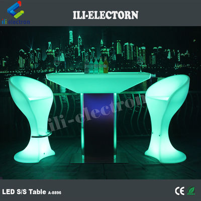 ضوء التحكم عن بعد RGB بلاستيكي مدعوم مربع طاولة الجلوس
