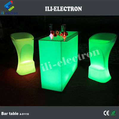 الأثاث البلاستيكي المحمول المضيء
