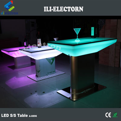 أثاث LED من البلاستيك طاولة حانة لامعة للفيلا الفندقية