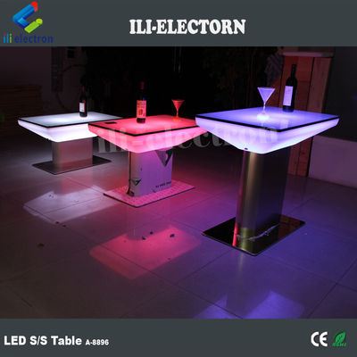أثاث LED من البلاستيك طاولة حانة لامعة للفيلا الفندقية