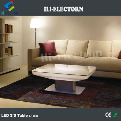أثاث LED من البلاستيك طاولة حانة لامعة للفيلا الفندقية
