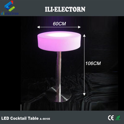 طاولة كوكتيل بلاستيكية مضاءة بالليد ، طاولة شريط مضاءة 16 لون متغير