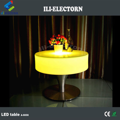 طاولة كوكتيل بلاستيكية مضاءة بالليد ، طاولة شريط مضاءة 16 لون متغير