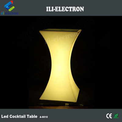 أثاث LED للخارج قابلة لإعادة الشحن طاولة القهوة الزجاجية