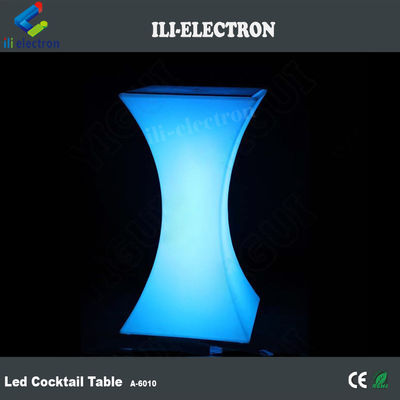 أثاث LED للخارج قابلة لإعادة الشحن طاولة القهوة الزجاجية