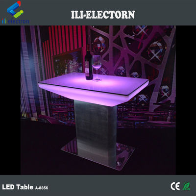 أثاث الحانة طاولات الحانة المضاءة بالليد قابلة للإعادة الشحن