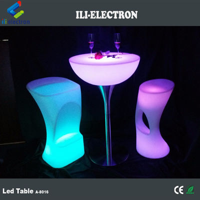 طاولة كوكتيل ذات ضوء LED تجاري ، طاولة حانة مضيئة لاسلكية للحفلة