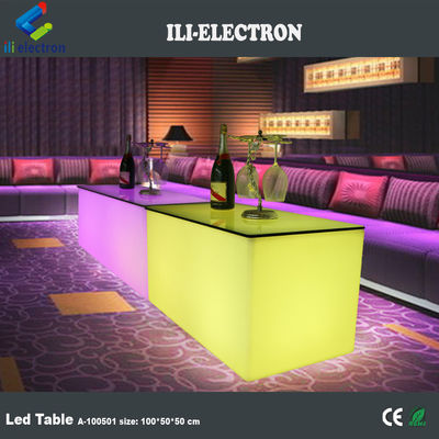 PE البلاستيك LED مستطيل مكعب ضوء شريط الطاولة تغيير اللون مع التحكم عن بعد للنادي