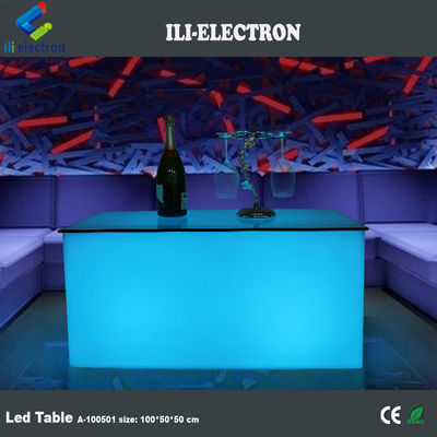 PE البلاستيك LED مستطيل مكعب ضوء شريط الطاولة تغيير اللون مع التحكم عن بعد للنادي