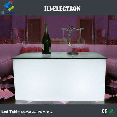 PE البلاستيك LED مستطيل مكعب ضوء شريط الطاولة تغيير اللون مع التحكم عن بعد للنادي