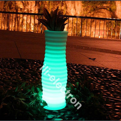 جهاز التحكم عن بعد أوعية زهرة LED ، أوعية نباتية مزخرفة مضاءة للمنزل