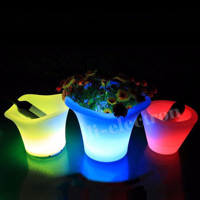PE البلاستيك 16 لون تغيير زينة عيد الميلاد LED ضوء وعاء الزهور التحكم عن بعد متعددة الوظائف
