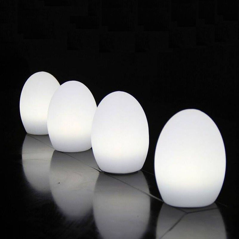 مصابيح LED بدون سلك في شكل بيضة ، مصباح مزاج بيضة لنادي ليلي في الهواء الطلق