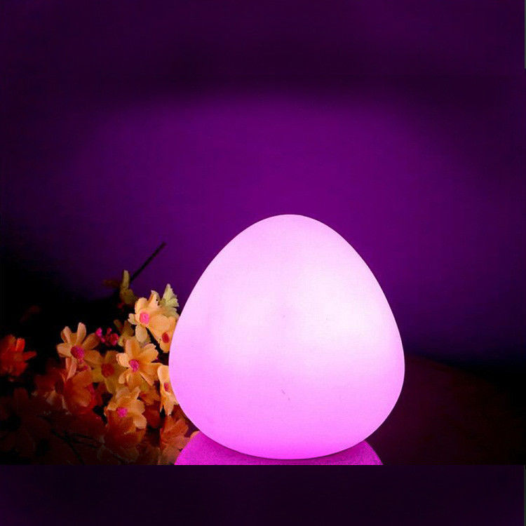 ضوء ليلي ملون على شكل بيضة مصباح LED لاسلكي مع جهاز تحكم عن بعد