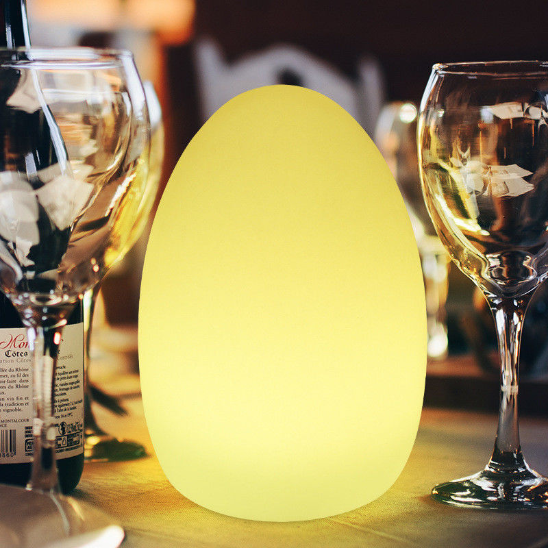 أضواء LED ذات شكل بيضة ملونة لاسلكية 6000 كيلو للحمام
