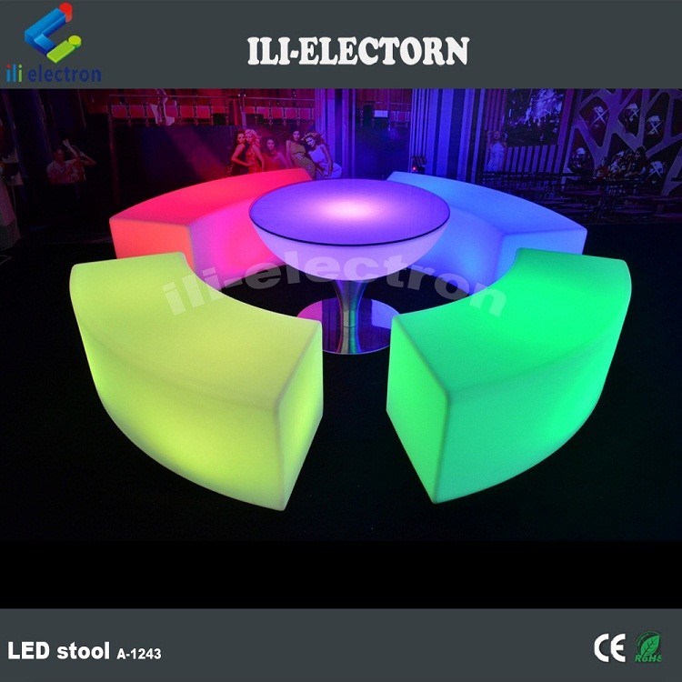 كرسي طاولة البوكر الإلكتروني طاولة مضيئة مجموعة أثاث LED