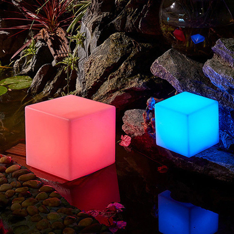 التحكم عن بعد LED مكعب ضوء ليلي مضاء Rgb تغيير اللون بطارية قابلة لإعادة الشحن